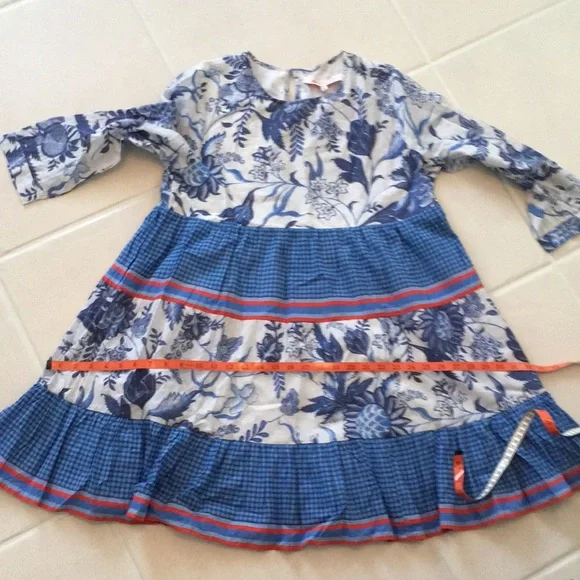 NWT Ro’s Garden Tiffany Rene blue block print mini dress - Picture 12 of 15